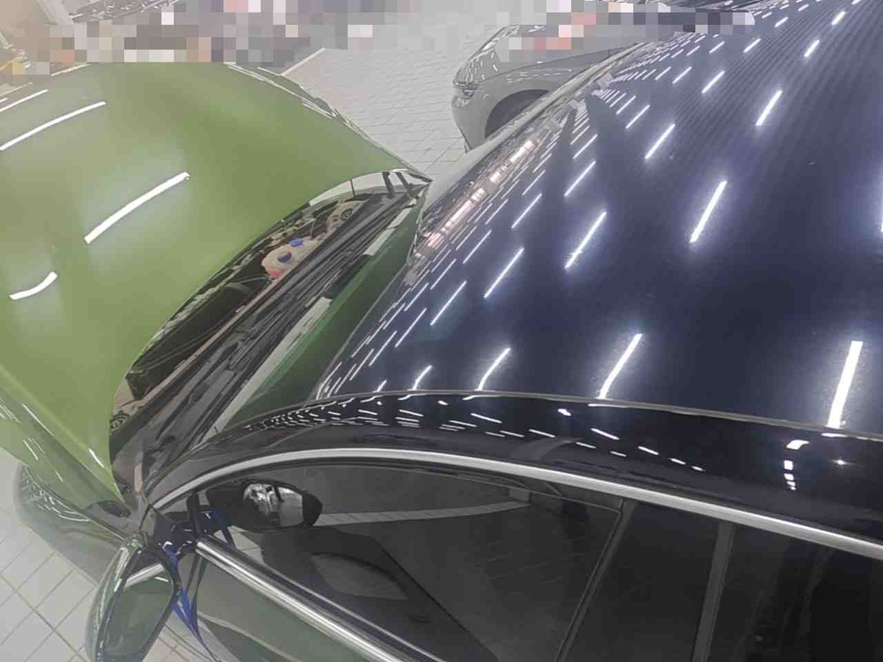 车顶冰雹造成的轻微凹痕实拍