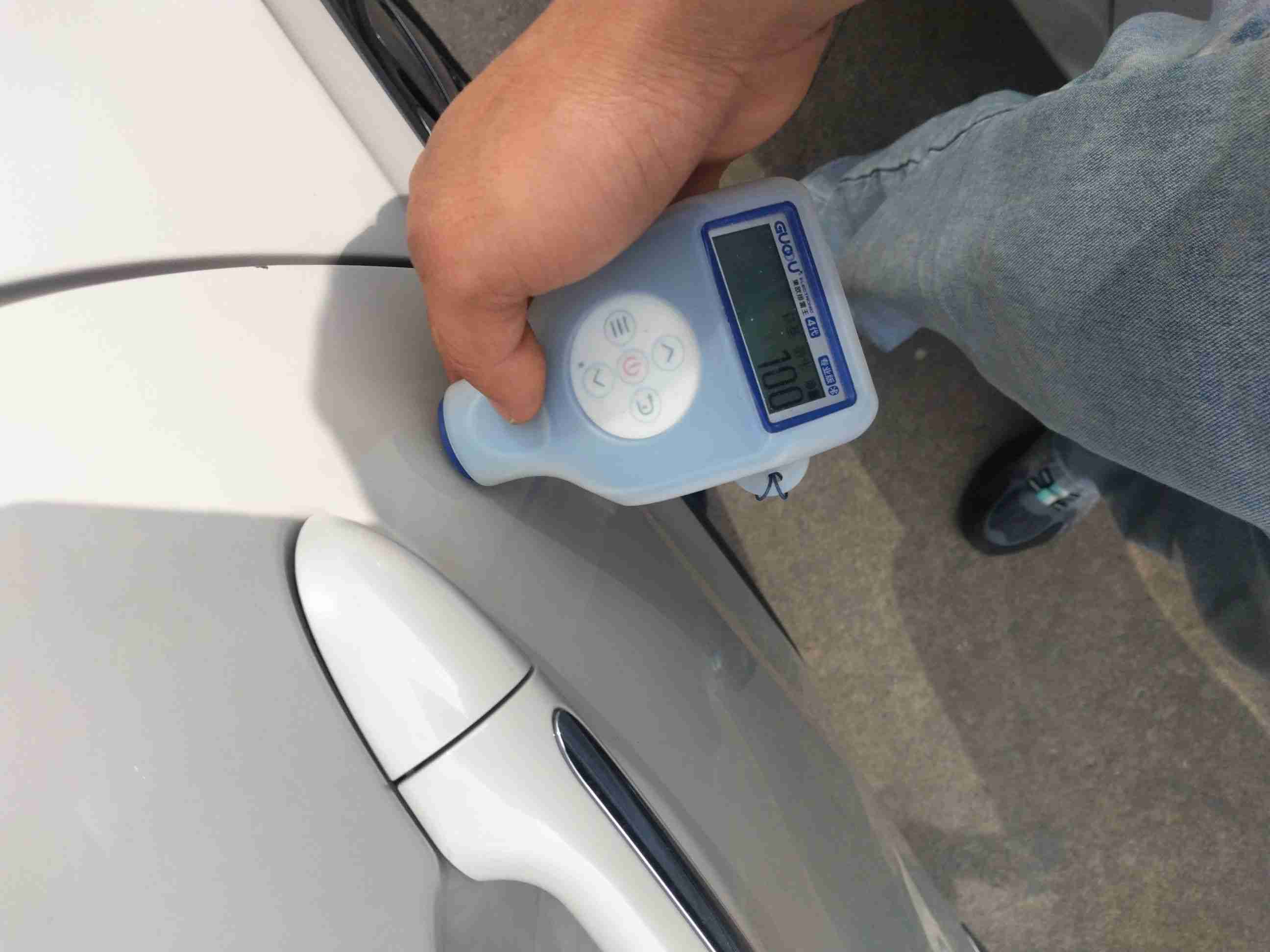 左侧后门喷漆/更换痕迹实拍